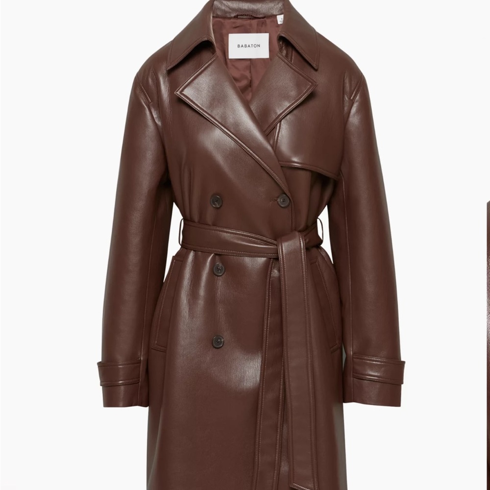 Aritzia Babaton TABLOID TRENCH COAT in Coffee Bean